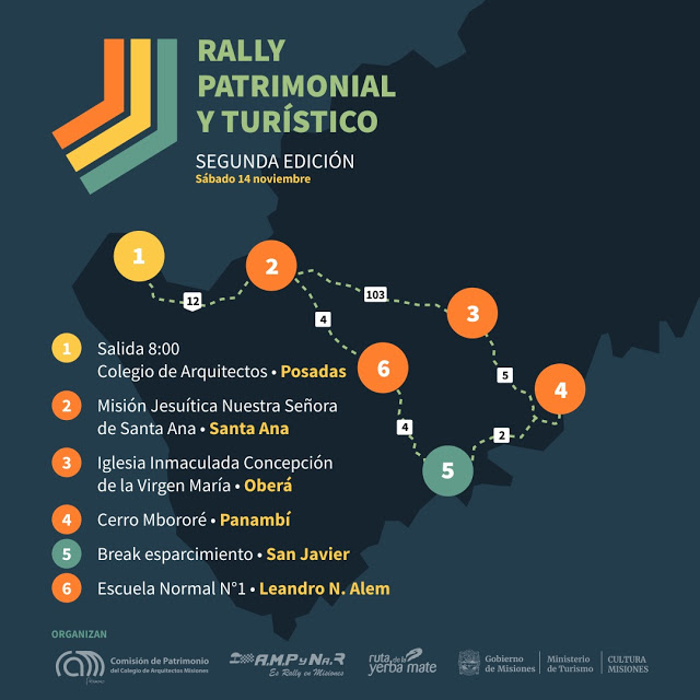 El sábado se realizará el segundo Rally Patrimonial y Turístico en Misiones 0